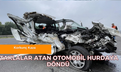 Karasu'da Korkunç Kaza! Taklalar Atan Otomobil Hurdaya Döndü