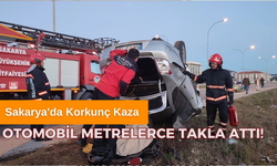Sakarya Karasu'da Korkunç Kaza: Otomobil Metrelerce Takla Attı