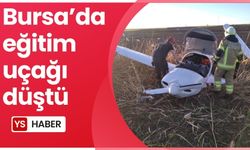 Bursa'da eğitim uçağı mecburi iniş yaptı...Pilot hafif yaralı