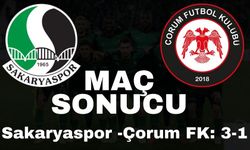 Maç Sonucu: Sakaryaspor-Çorum FK: 3-1