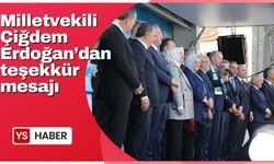 Milletvekili Çiğdem Erdoğan'dan teşekkür mesajı