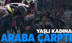 Yaşlı kadına araba çarptı