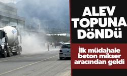 Minibüs alev topuna döndü
