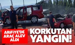 Köprü üstünde alev aldı