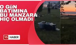 O gün batımına bu manzara hiç olmadı