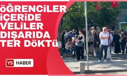 Öğrenciler salonda, veliler kapıda sınav heyecanı yaşadı