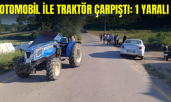 Otomobil ile traktör çarpıştı: 1 yaralı