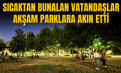 Sakarya'da vatandaşlar gece parklara akın ediyor