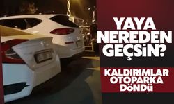 Kaldırımlar otopark oldu