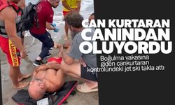 Jet ski takla attı: 2 cankurtaran yaralandı