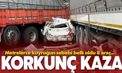 Yağmur can aldı: 8 araç birbirine girdi!