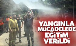 Yangınla mücadele eğitimi aldılar