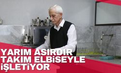 Mahalle kahvehanesini yarım asırdır takım elbisesi ile işletiyor