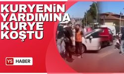 Kuryenin yardımına kurye koştu