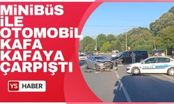 Sakarya'da minibüs ile otomobil kafa kafaya çarpıştı: 5 yaralı