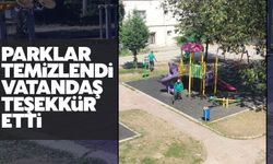 Çocuk parkını temizlediler