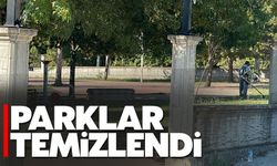 Parkta temizlik yapıldı