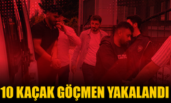 10 kaçak göçmen yakalandı