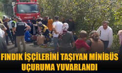 Fındık işçilerini taşıyan minibüs uçuruma yuvarlandı: 3’ü ağır 22 yaralı