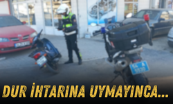 Sakarya Caddesi’nde Dur İkazına Uymayan Motorcu Kaçtı