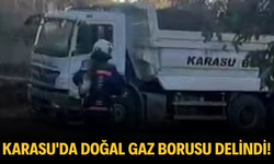 Karasu'da Doğal Gaz Borusu Delindi!