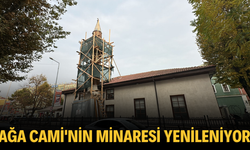 Ağa Cami'nin Minaresi Yenileniyor