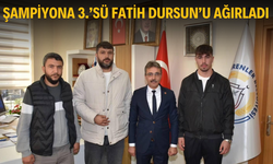 BAŞKAN ŞENOL DİNÇ, ŞAMPİYONA 3.’SÜ FATİH DURSUN’U AĞIRLADI