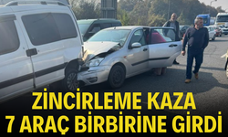 Zincirleme kaza: 7 araç birbirine girdi