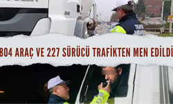 804 araç ve 227 sürücü trafikten men edildi