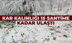 Kar kalınlığı 15 santime kadar ulaştı