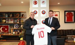 TFF Başkanı İbrahim Ethem Hacıosmanoğlu'nu Ziyaret Etti