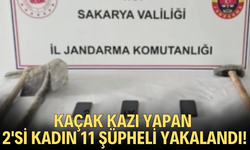 Tarihi ilçede kaçak kazı yapan 11 şüpheli yakayı ele verdi