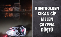 Kontrolden çıkan cip Melen Çayı’na düştü