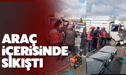 Feci Kaza: Araç içinde sıkıştı!