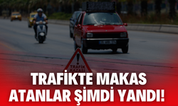 Trafikte makas atanlar şimdi yandı!