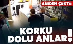 İş yerinde raf bir anda çökünce korku dolu anlar yaşandı