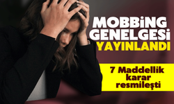 Mobbing hakkında karar yayınlandı