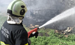 Boş bir arazide çıkan yangın büyümeden söndürüldü