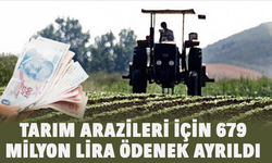 Tarım arazileri için 679 milyon lira ödenek ayrıldı