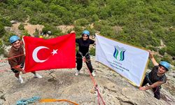 Geyve’de kaya tırmanışı yaptılar