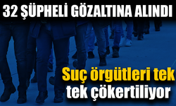 Suç örgütleri tek tek çökertiliyor