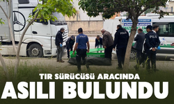 Tır sürücüsü araçta asılı halde ölü bulundu