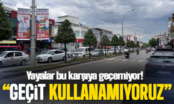 Yaya geçidini kullanamıyorlar