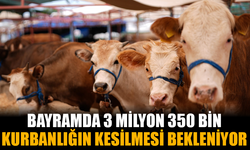 Bayramda 3 milyon 350 bin kurbanlığın kesilmesi bekleniyor