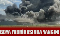 Boya fabrikasında yangın çıktı