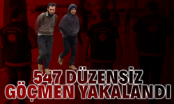 Ülke genelindeki denetimlerde 547 düzensiz göçmen yakalandı