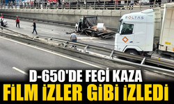 D-650'de tır ve kamyonet çarpıştı