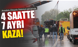Anadolu Otoyolu Sakarya geçişinde 4 saatte 7 ayrı kaza!