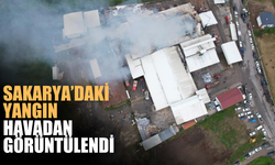 Sakarya’daki yangın havadan görüntülendi