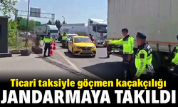 Ticari taksiyle göçmen kaçakçılığı jandarmaya takıldı
